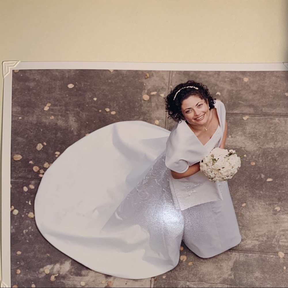 Silk Satin strapless wedding dress